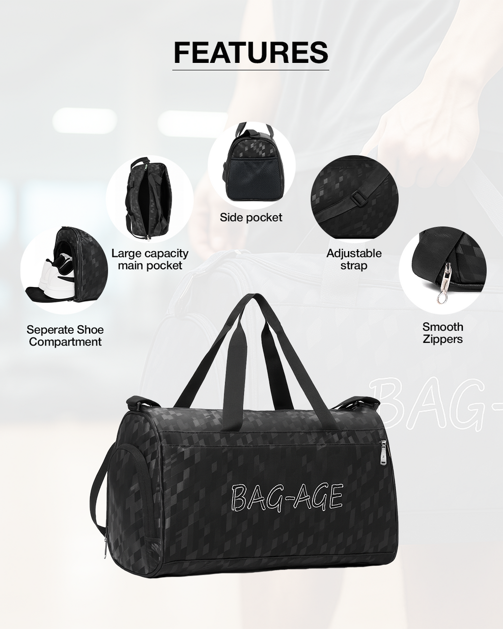 7803 Duffel Bag - Black