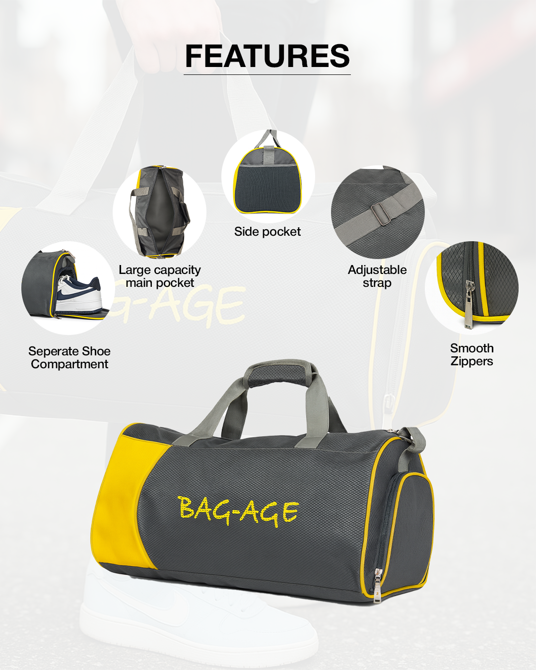 7804 Duffel Bag - Grey