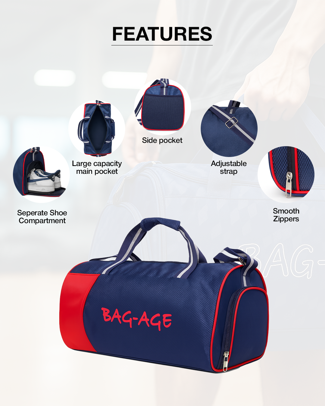 7804 Duffel Bag - Navy Blue