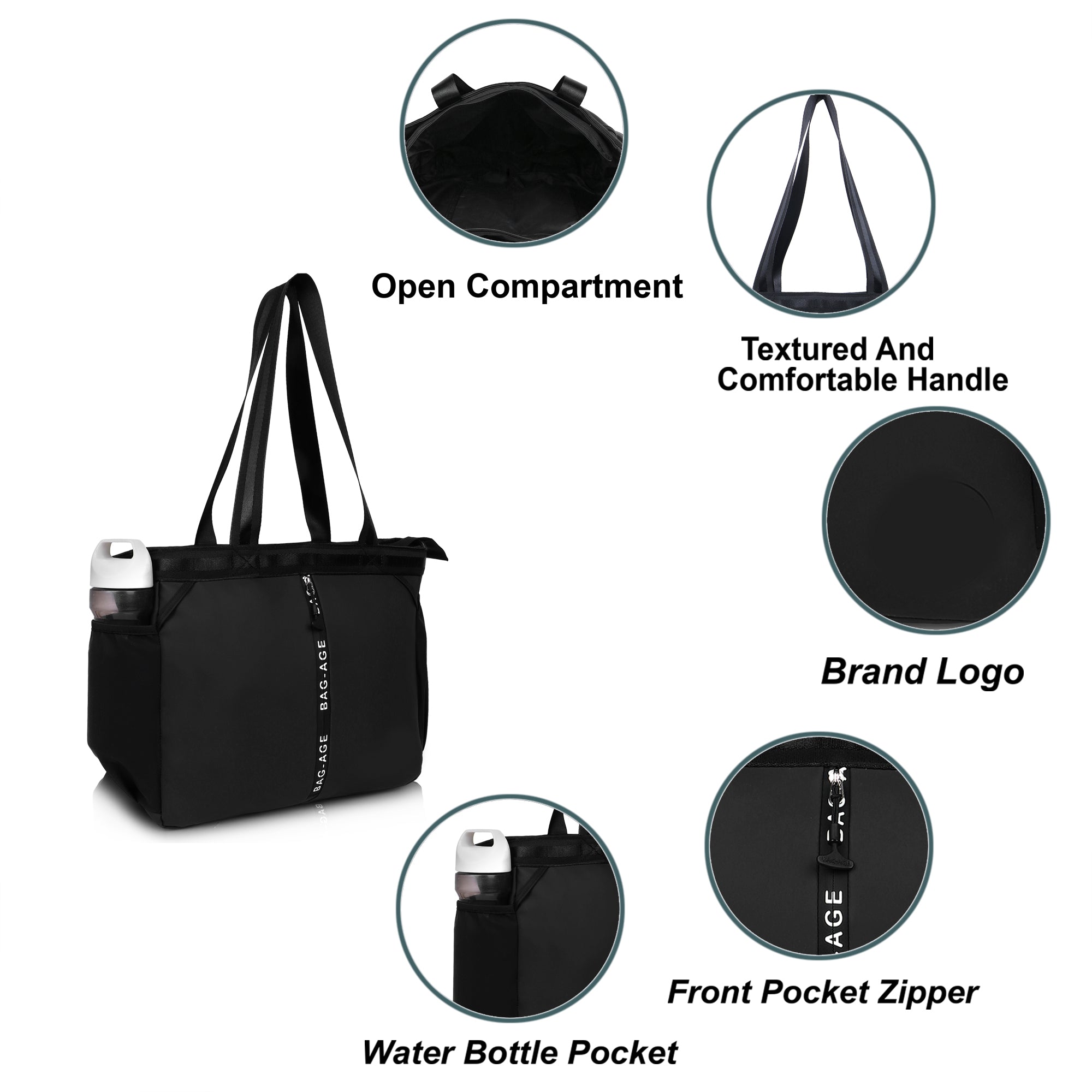 HB44S Tote Bag (13") - Black