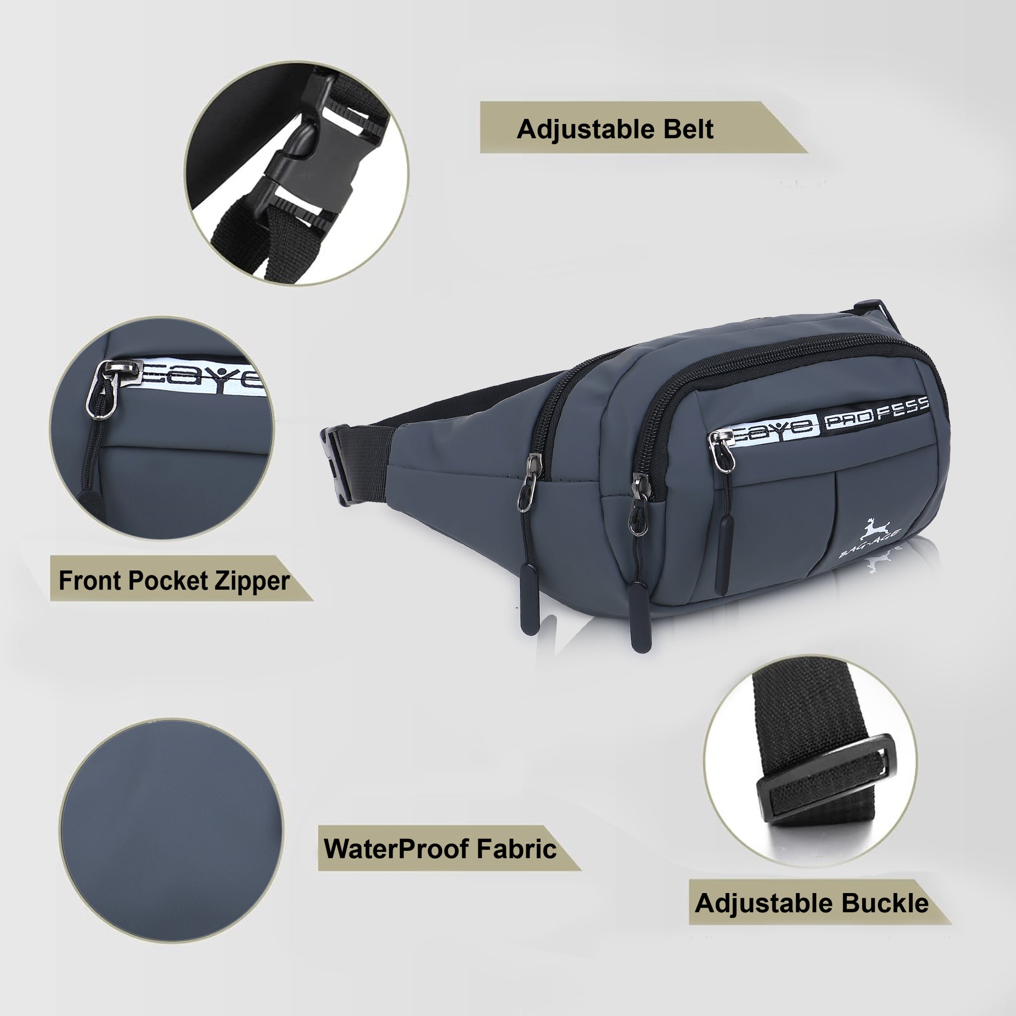 002 Fanny Pack - Grey