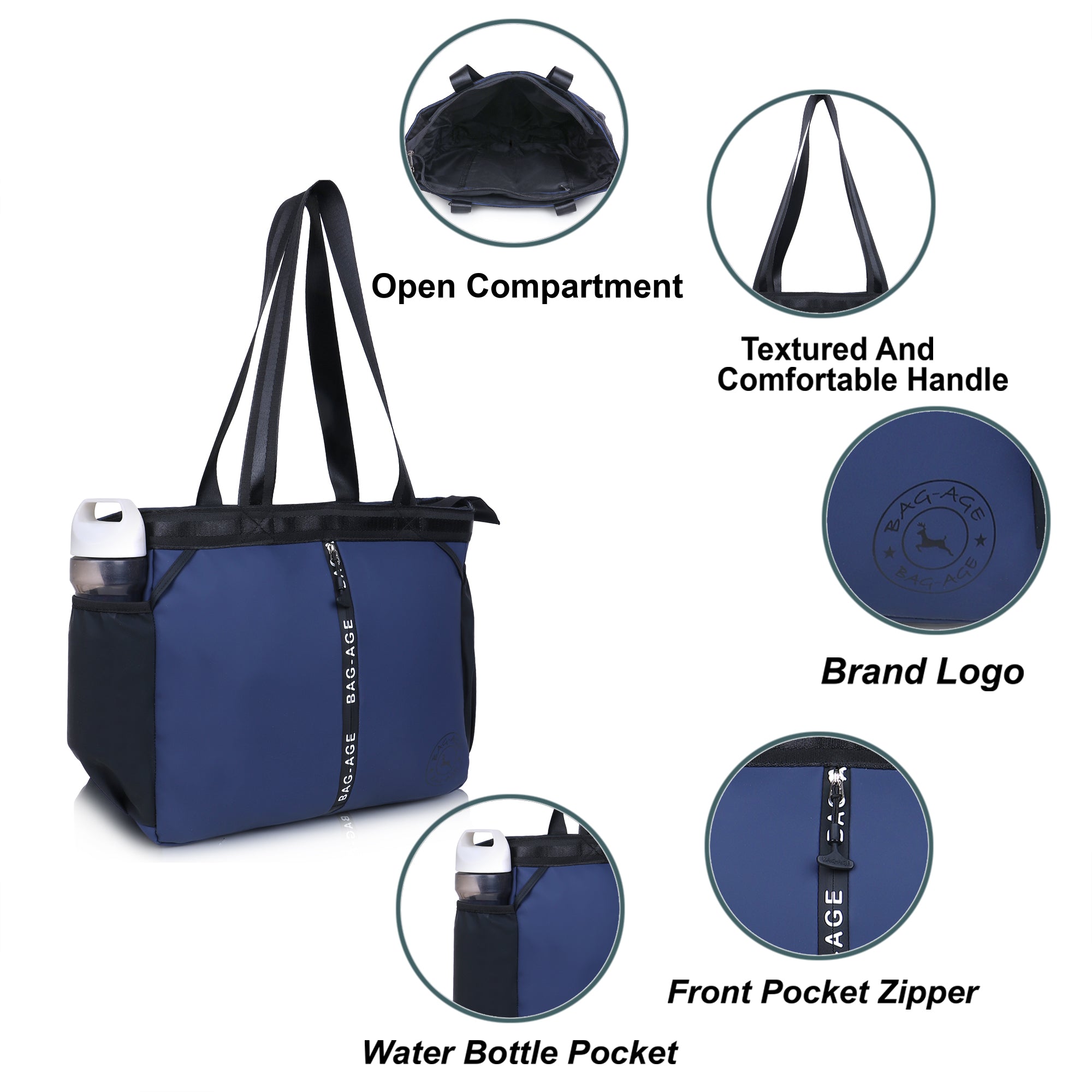 HB44 Tote Bag (15") - Navy Blue