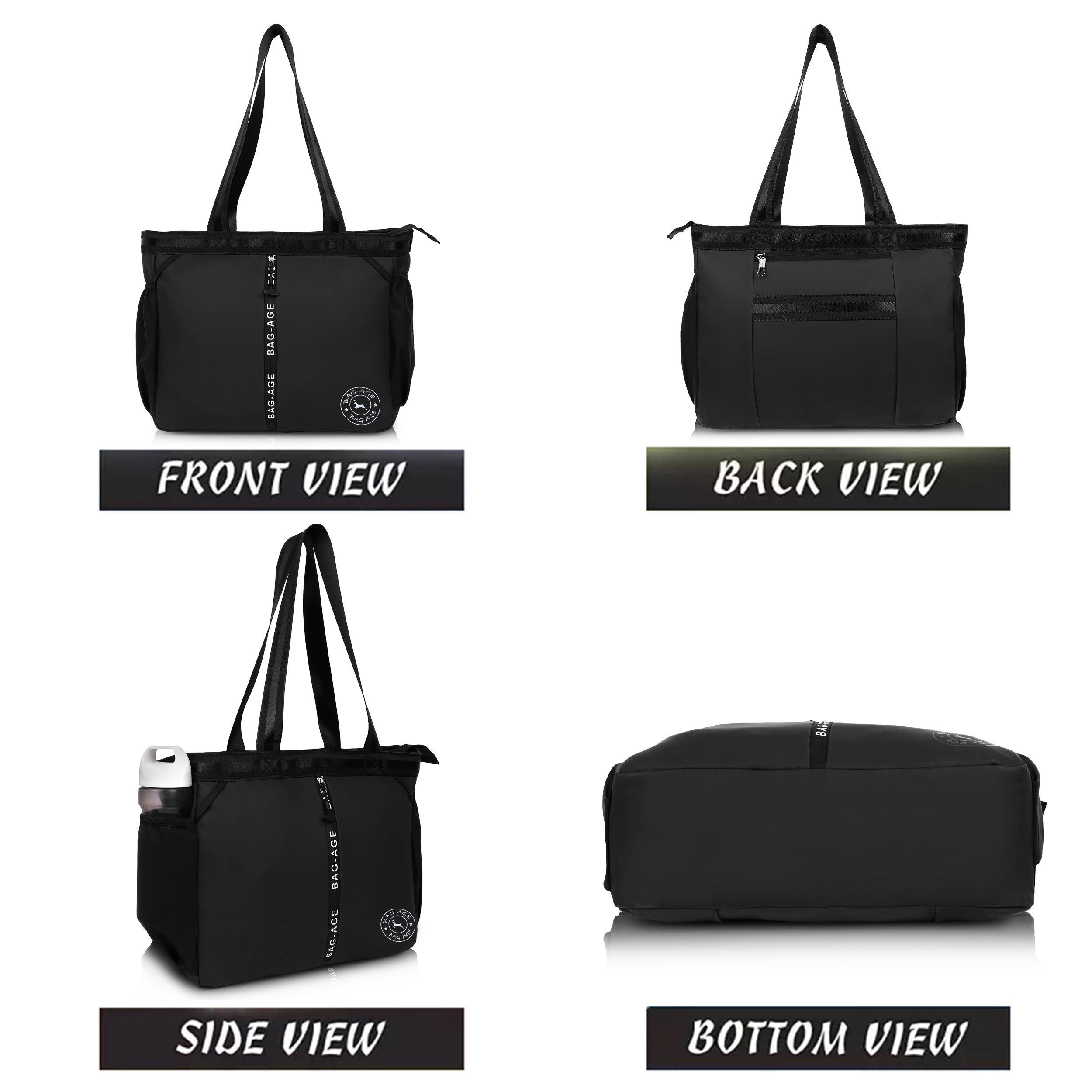 HB44 Tote Bag (15") - Black