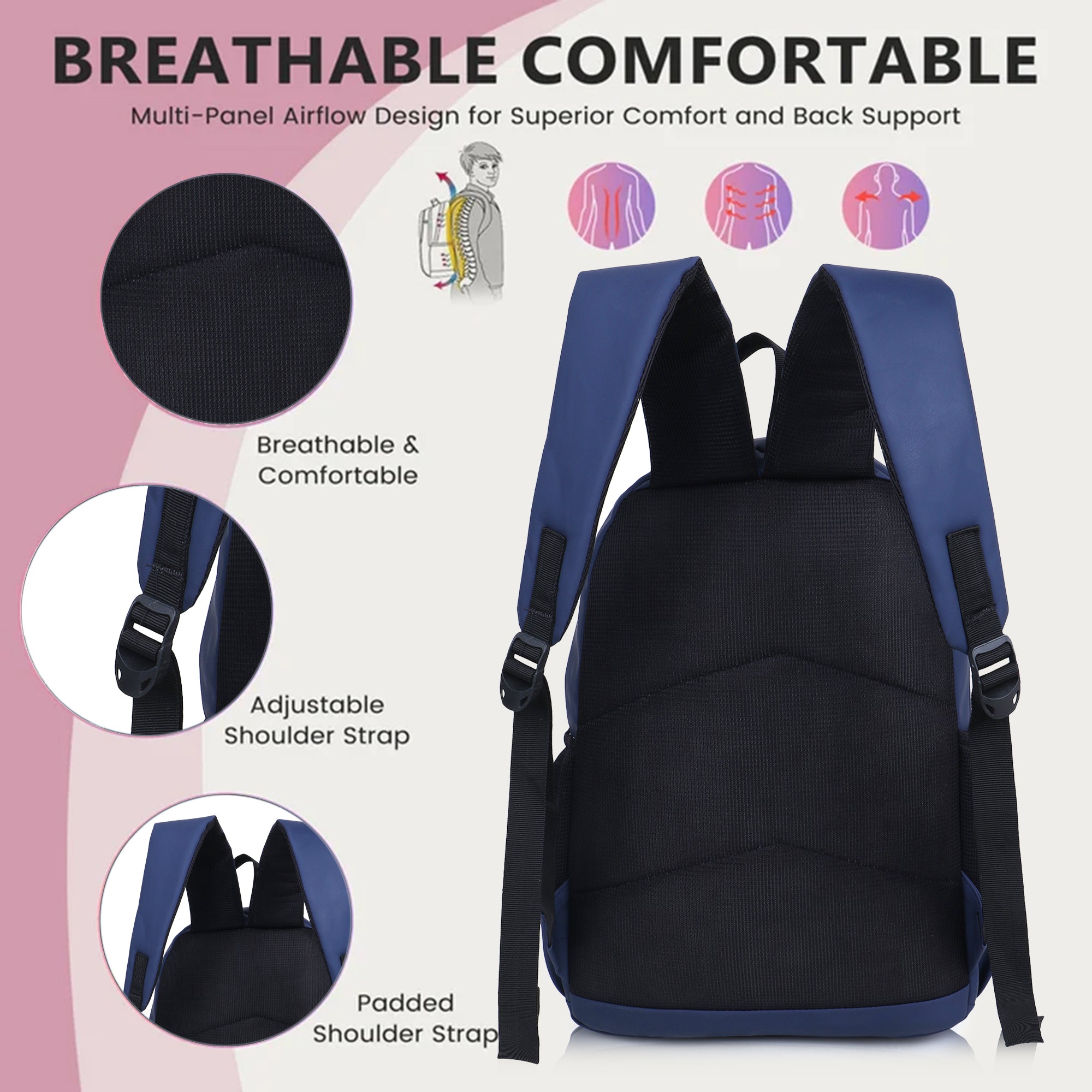 9603 College Bag - Navy Blue