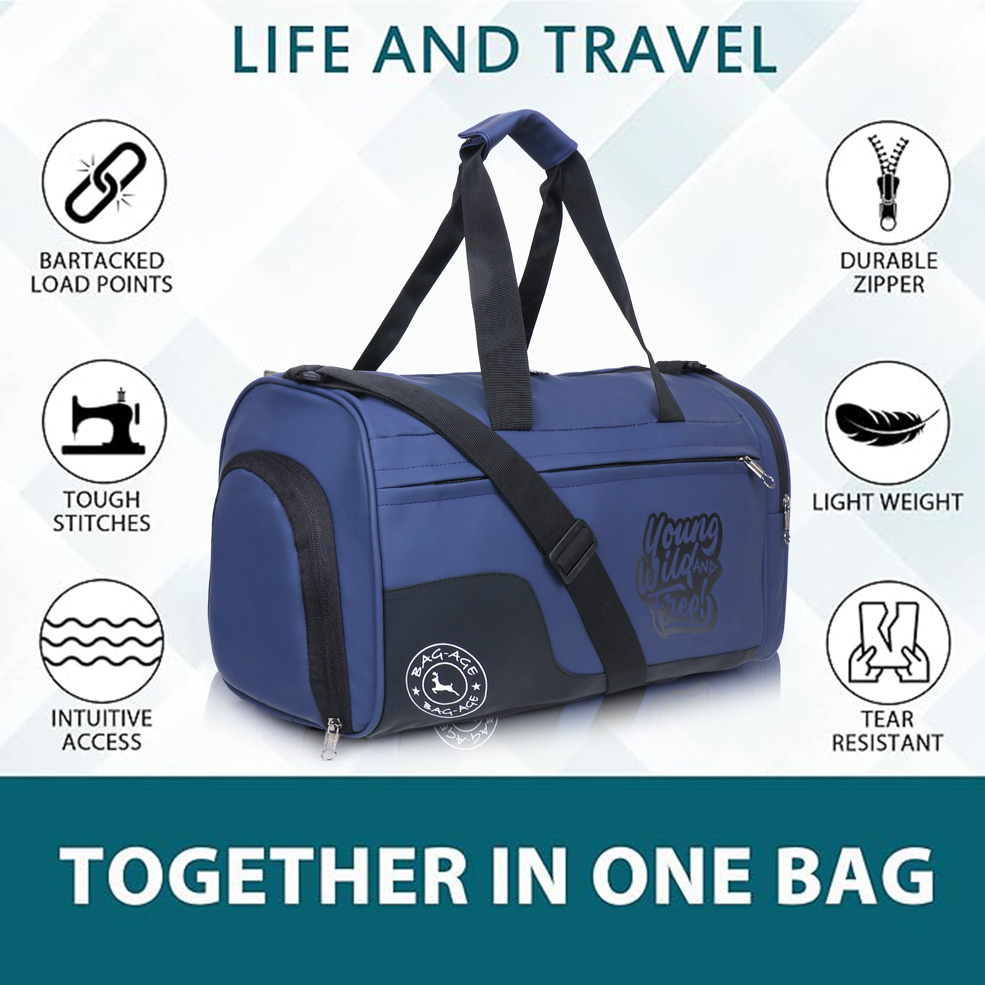 7802 Gym Bag - Navy Blue