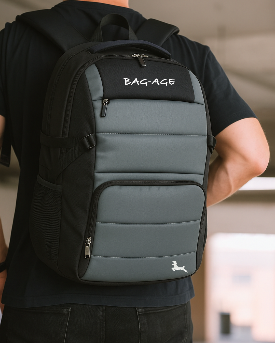 9157 Laptop Bag 19" - Black Grey