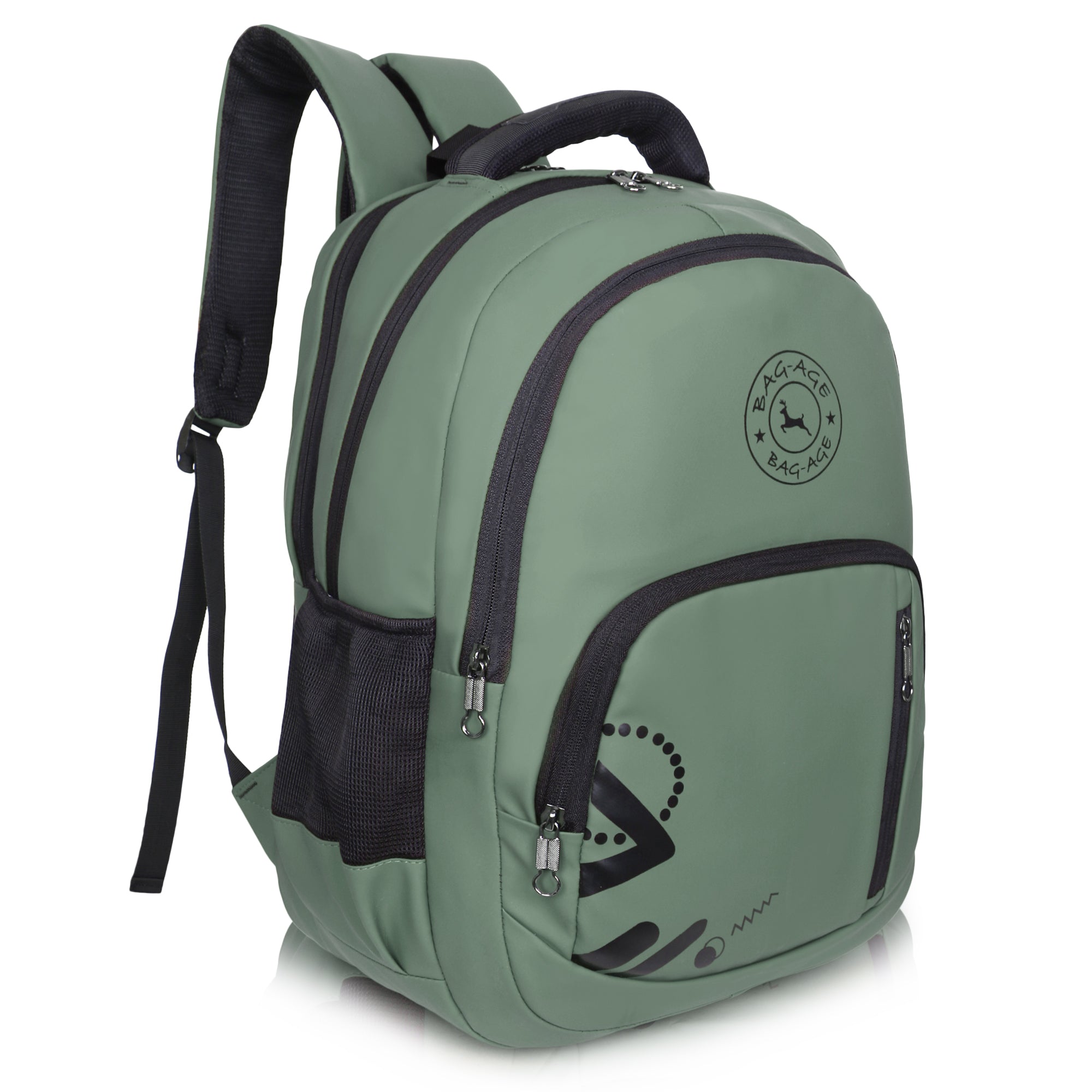 9212 School Bag - Olive Green