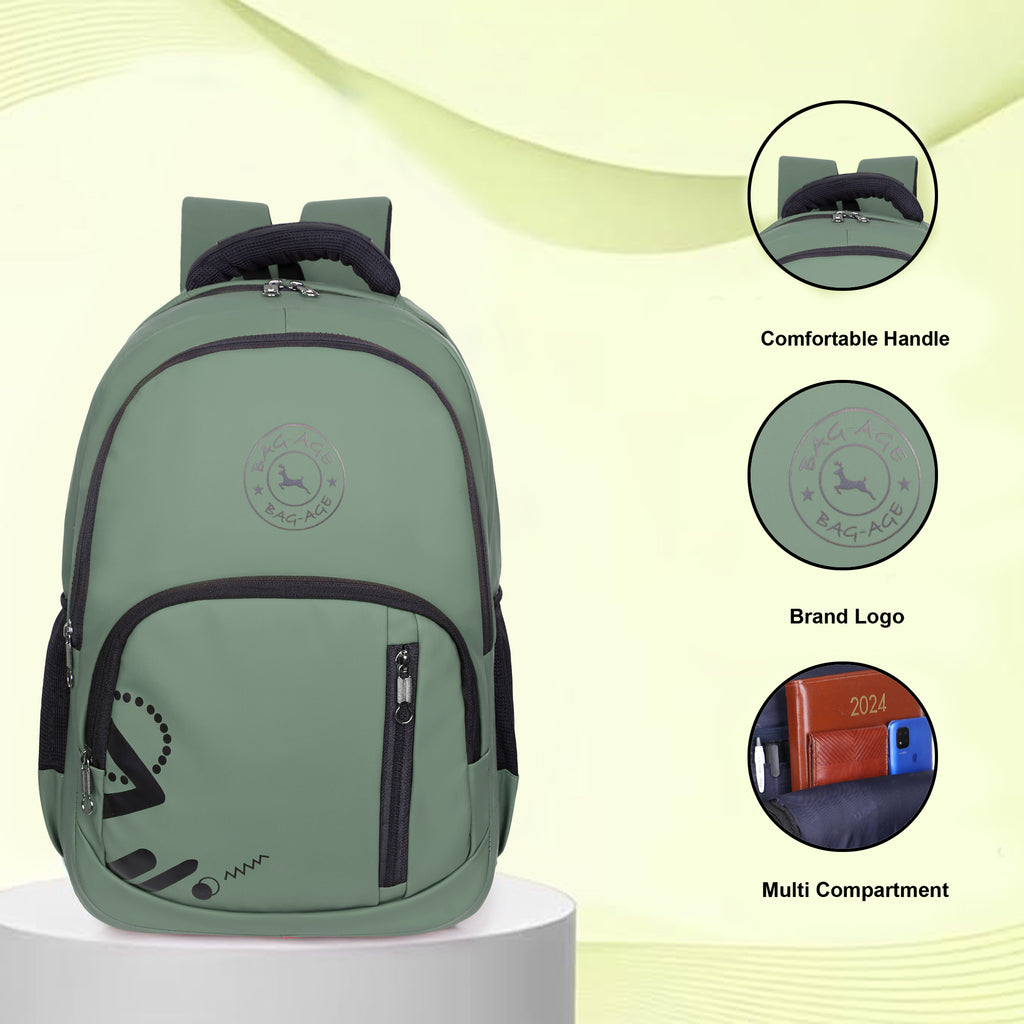9212 School Bag - Olive Green