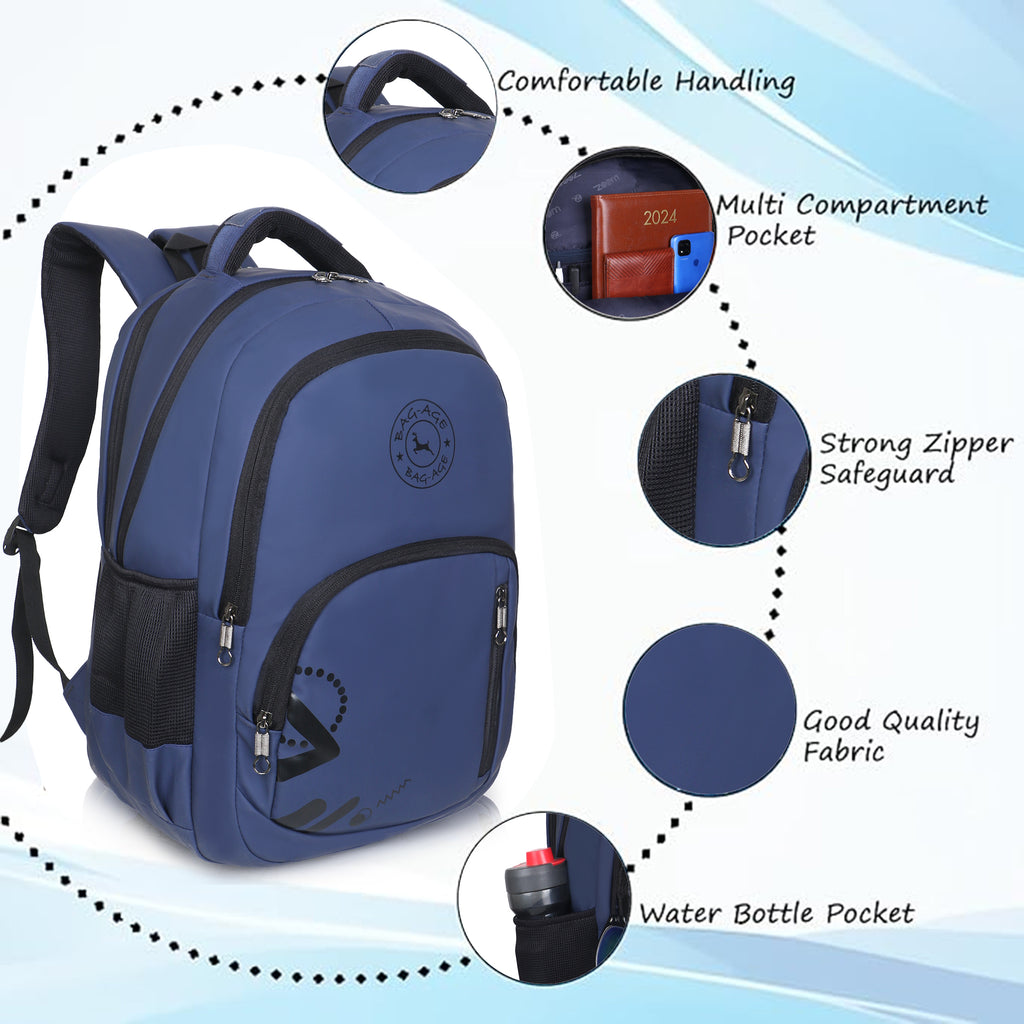 9212 School Bag - Navy Blue