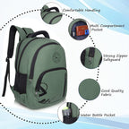 9212 School Bag - Olive Green