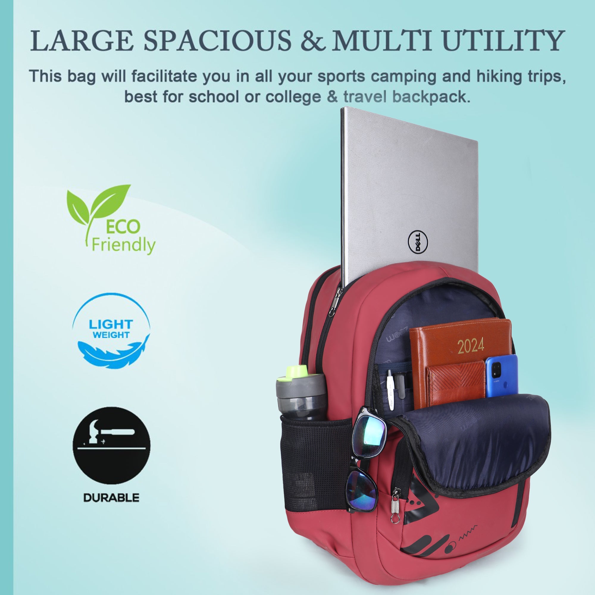 9212 School Bag - Red