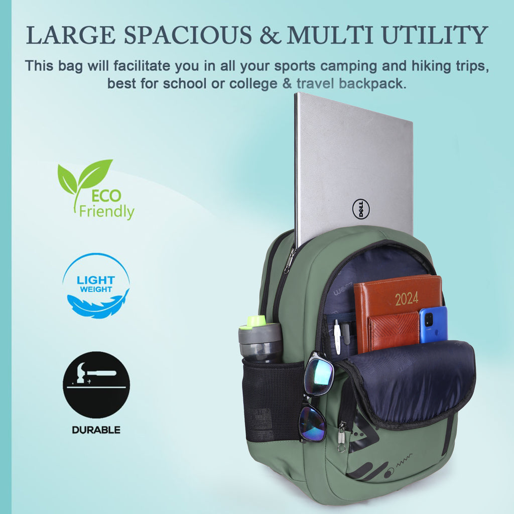 9212 School Bag - Olive Green