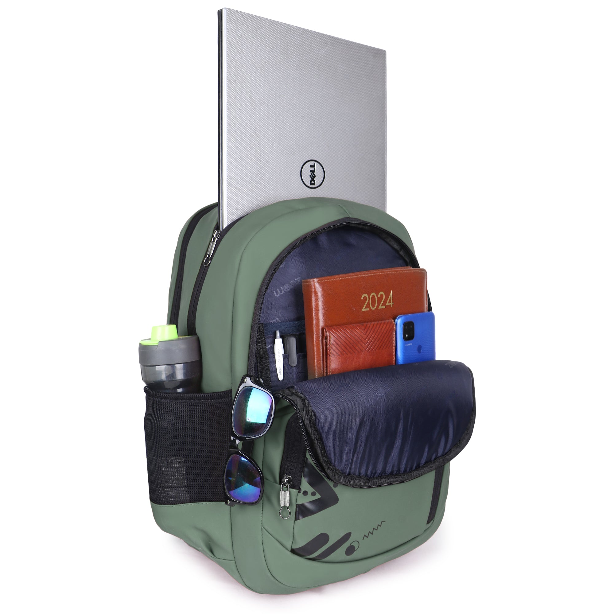 9212 School Bag - Olive Green
