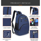 9213 School Bag - Navy Blue