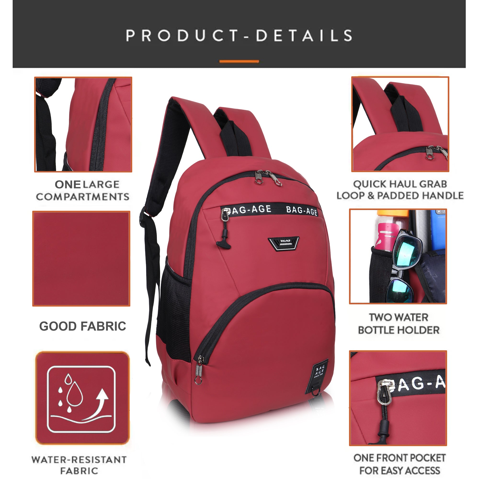 9213 School Bag - Red