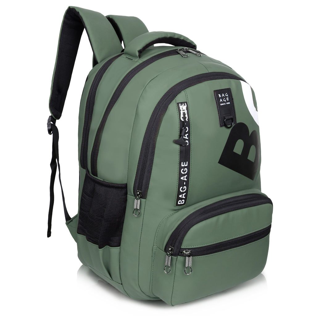 9214 School Bag - Olive Green