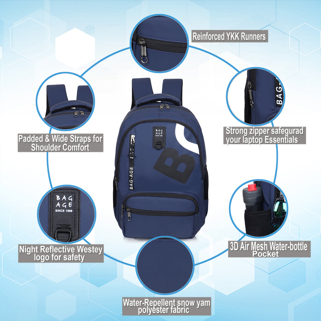 9214 School Bag - Navy Blue