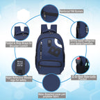9214 School Bag - Navy Blue