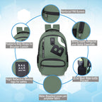 9214 School Bag - Olive Green