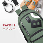 9214 School Bag - Olive Green