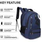 9214 School Bag - Navy Blue