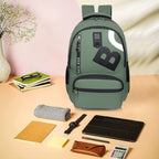 9214 School Bag - Olive Green
