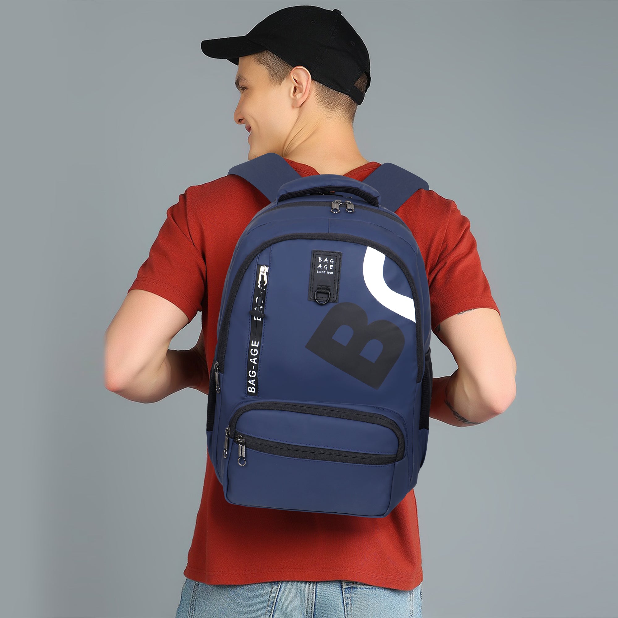 9214 School Bag - Navy Blue
