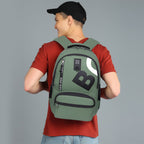 9214 School Bag - Olive Green