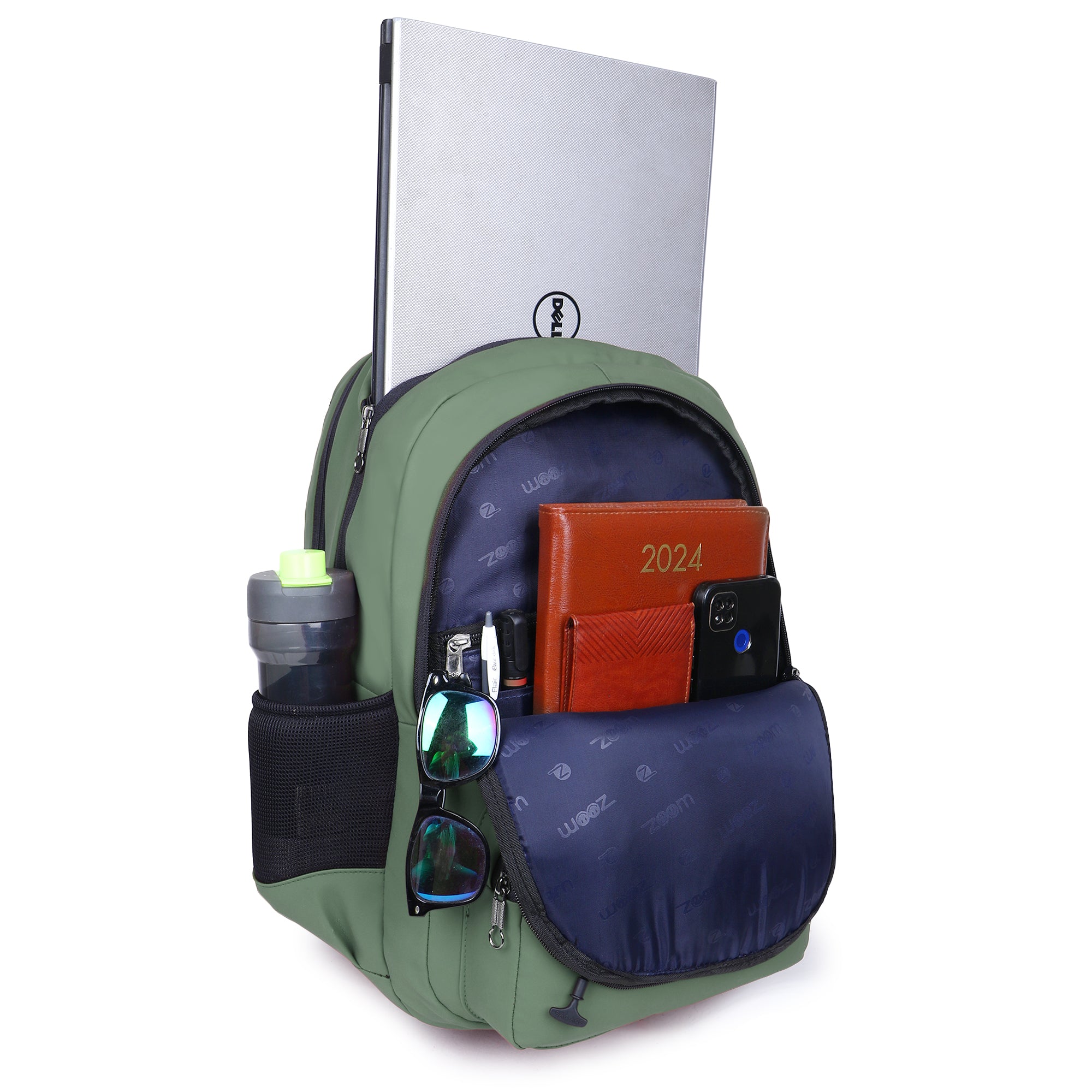 9214 School Bag - Olive Green