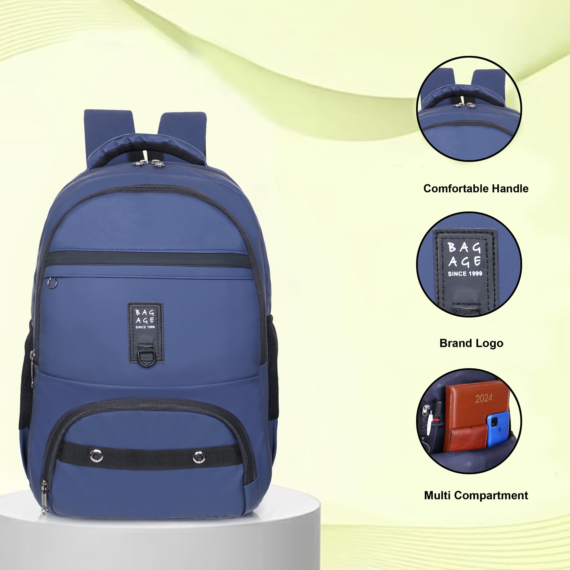 9215 School Bag - Navy Blue