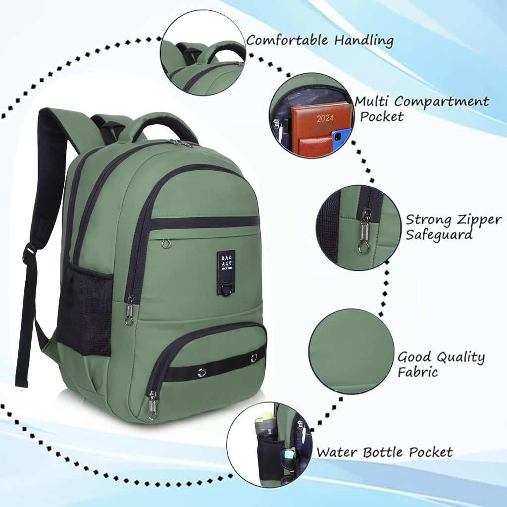 9215 School Bag - Olive Green