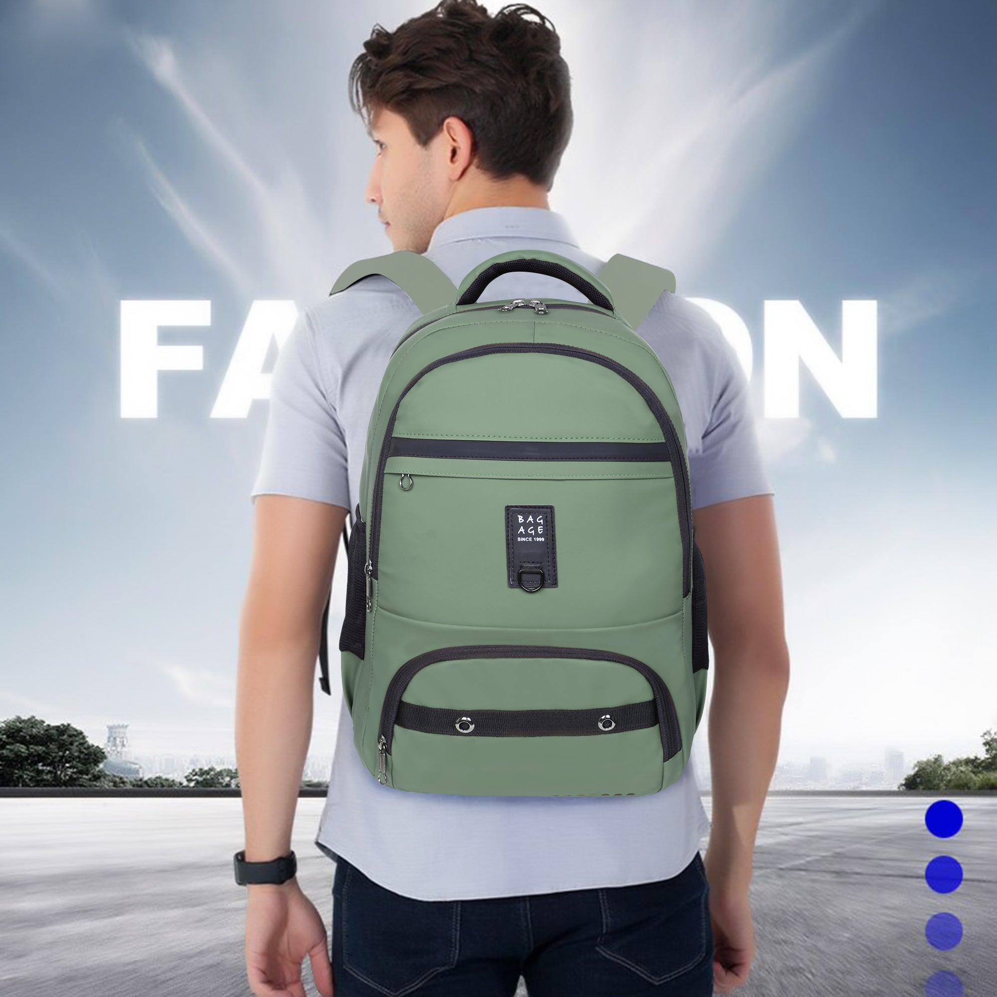 9215 School Bag - Olive Green
