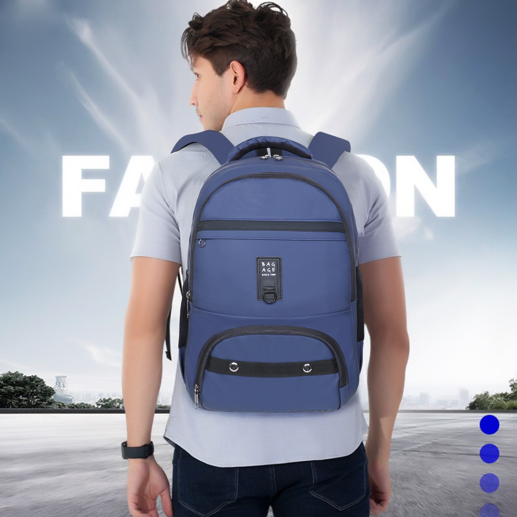 9215 School Bag - Navy Blue