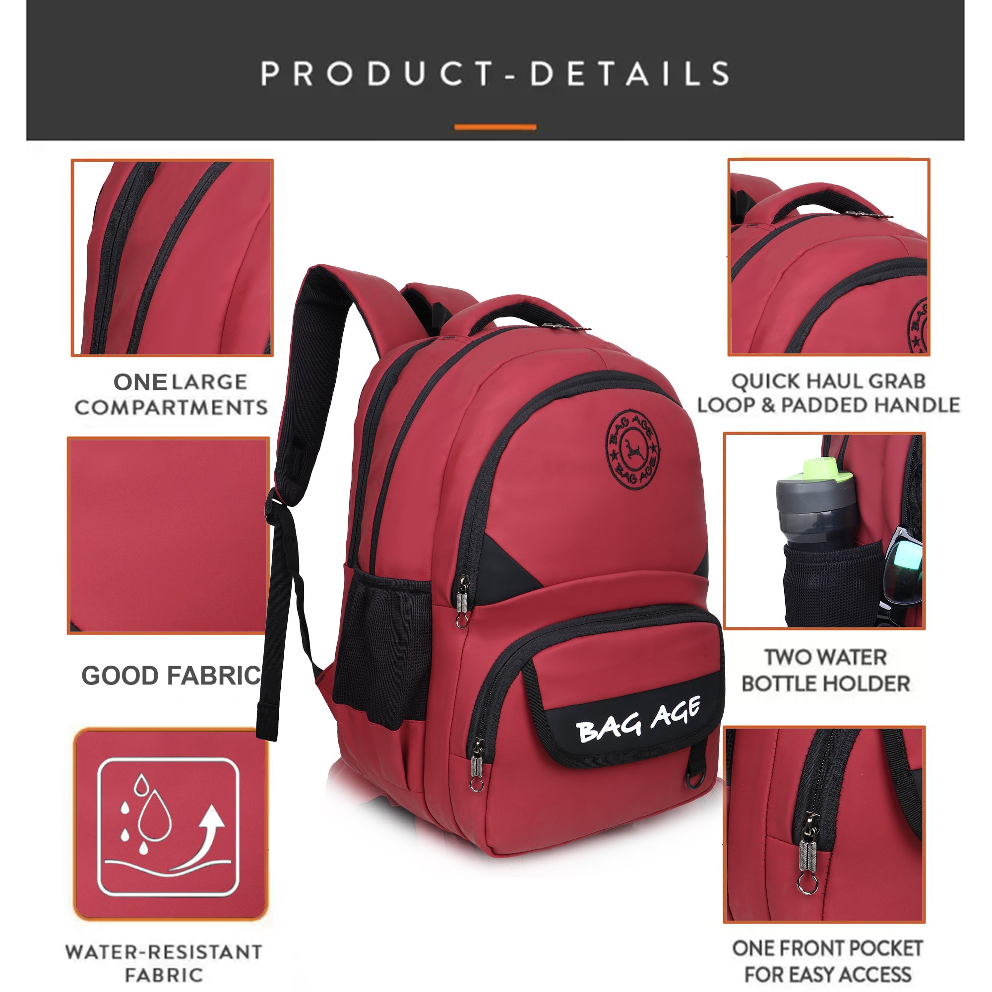 9217 School Bag - Red