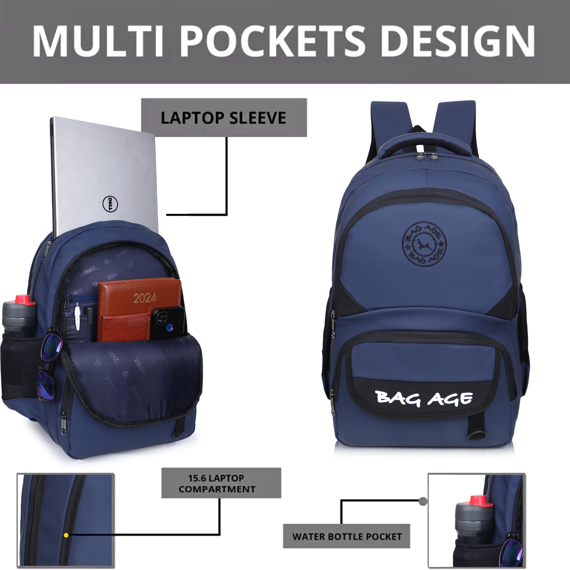 9217 School Bag - Navy Blue