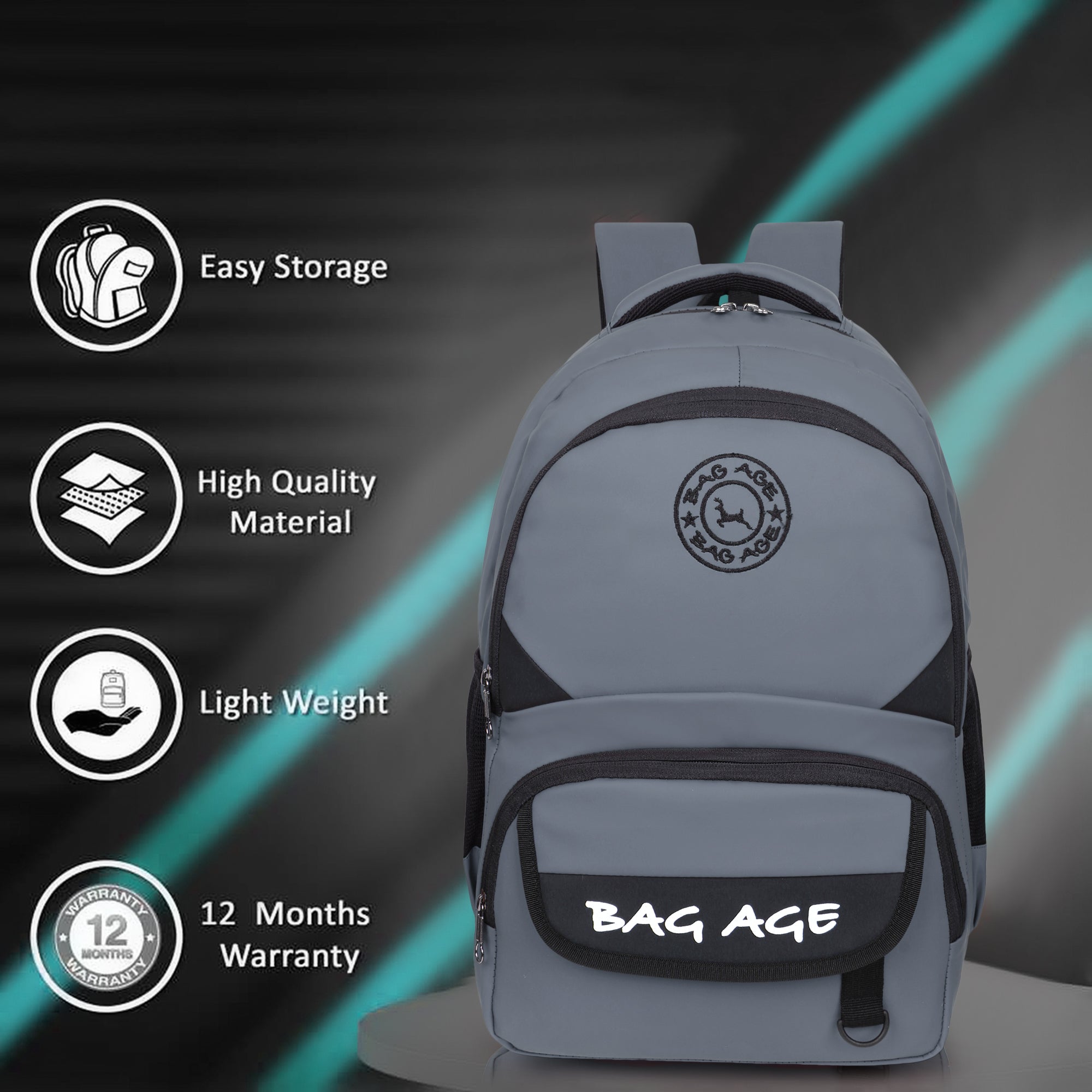 9217 School Bag - Grey