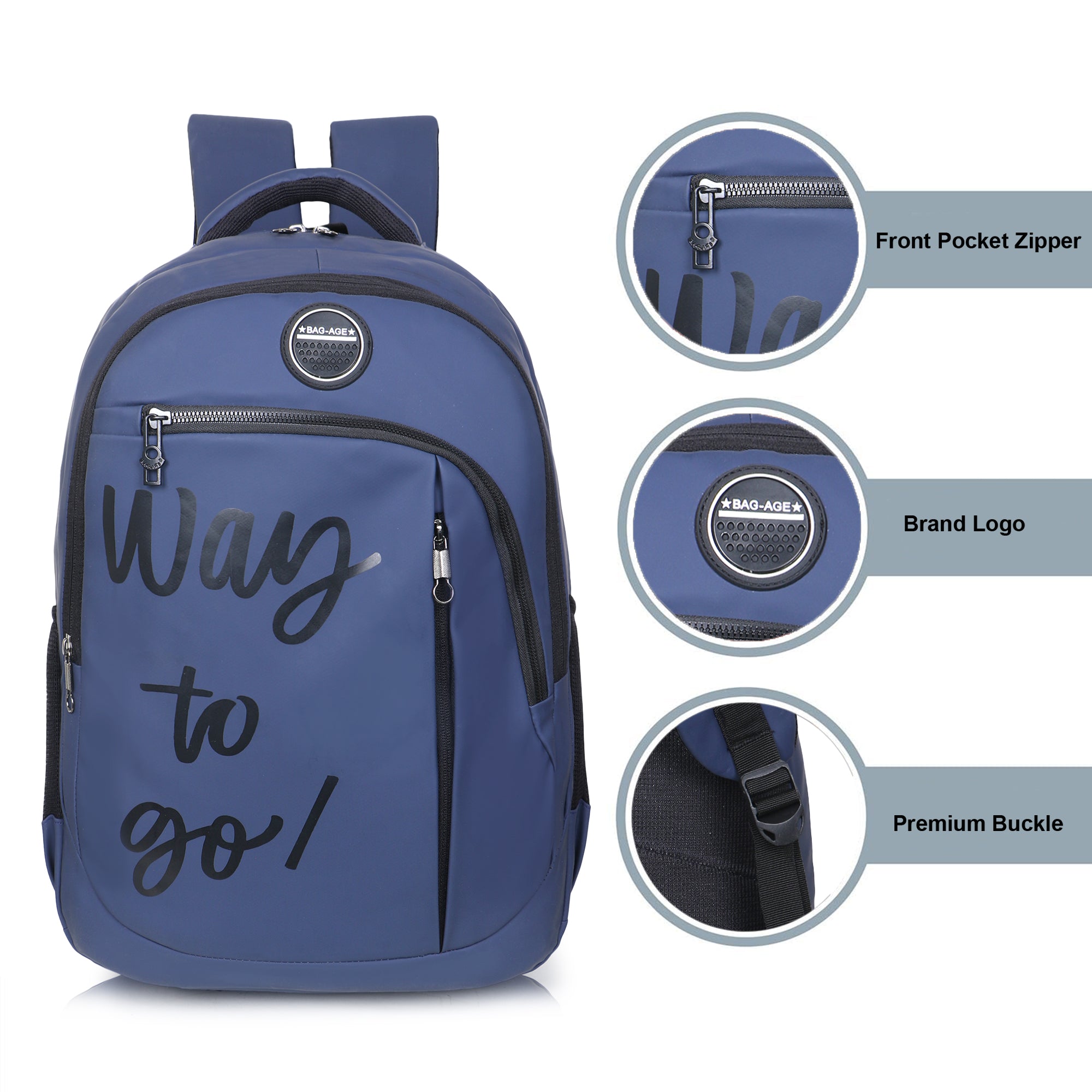 9218 School Bag - Navy Blue