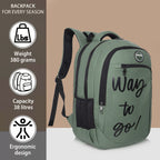 9218 School Bag - Olive Green