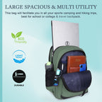 9219 School Bag - Olive Green