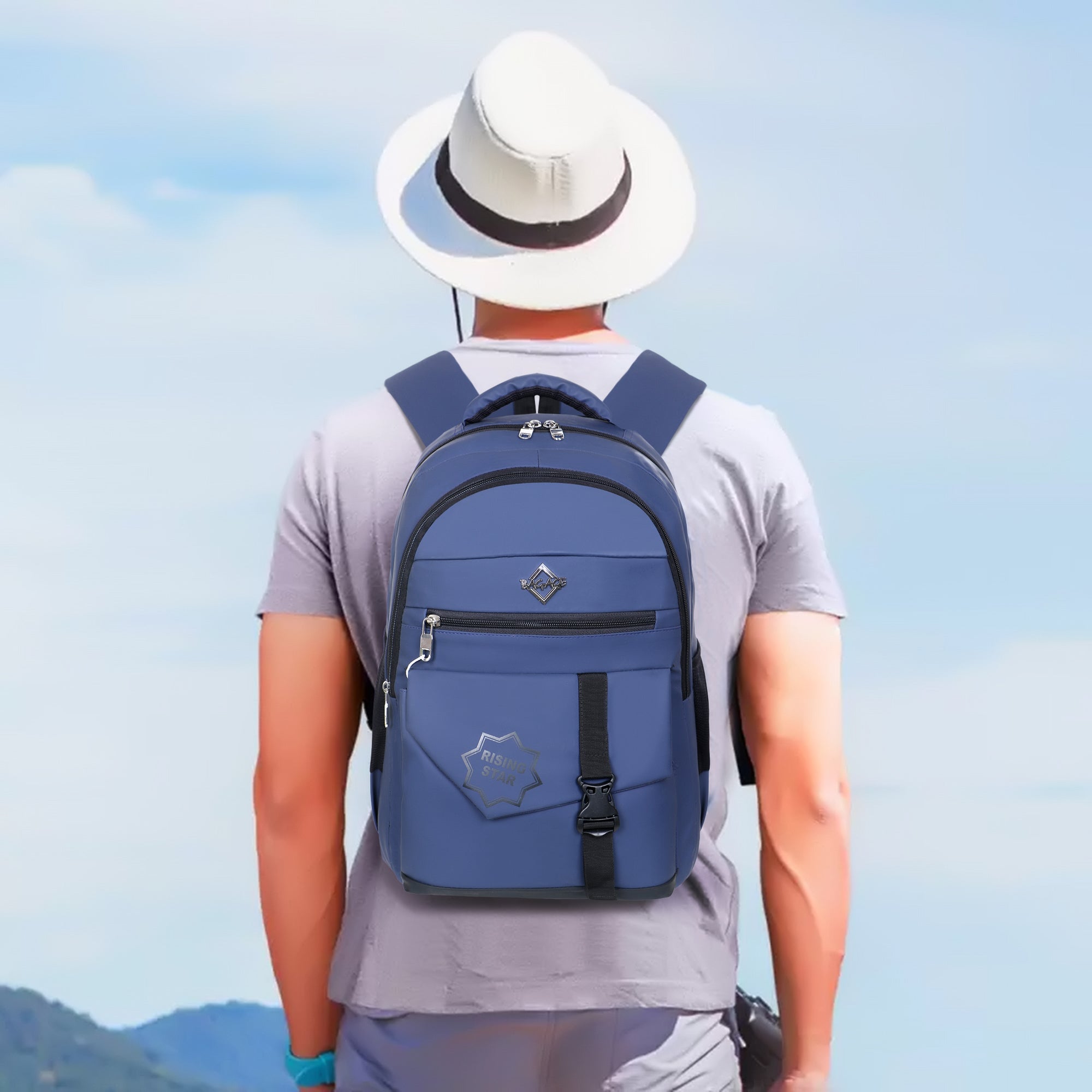 9219 School Bag - Navy Blue