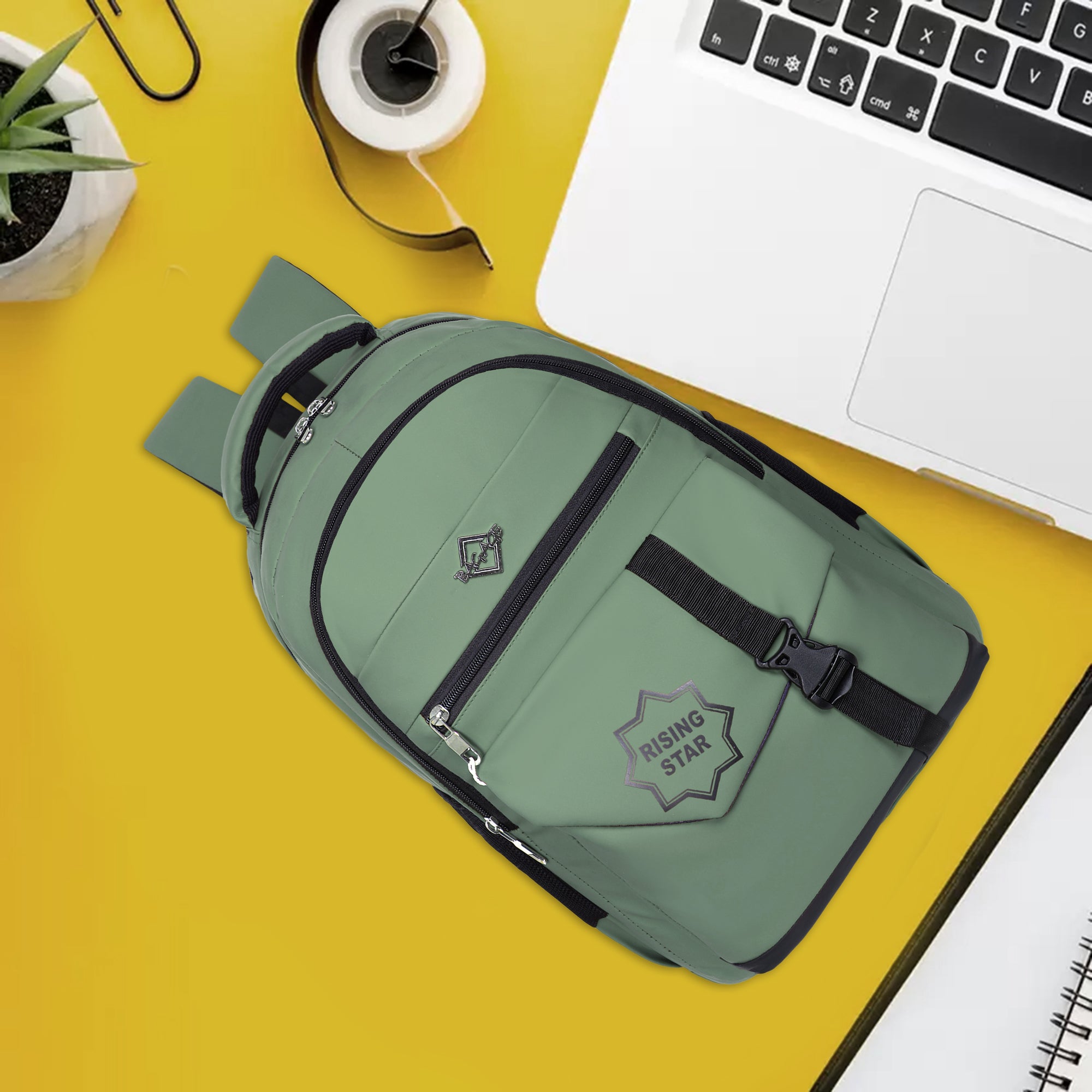 9219 School Bag - Olive Green