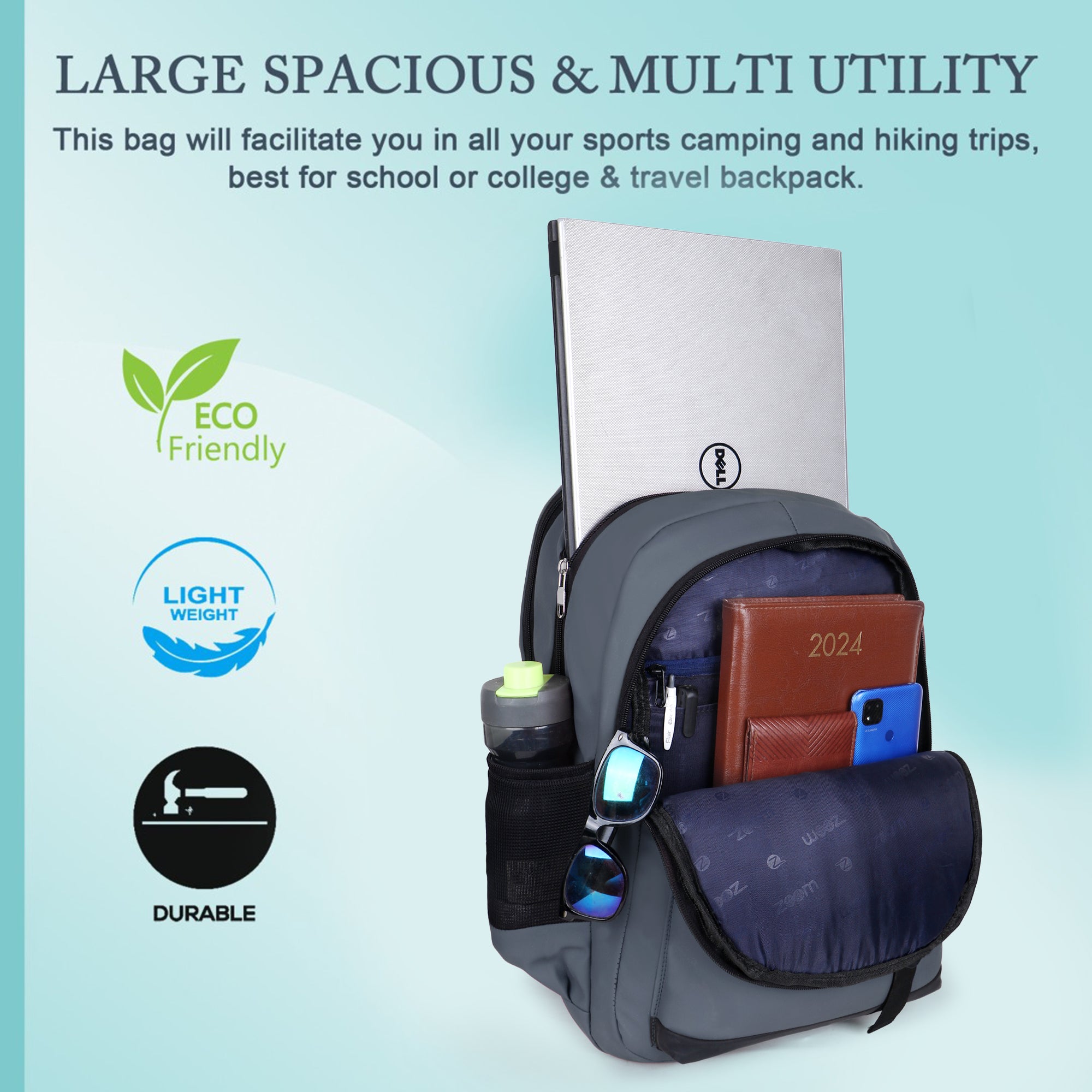 9219 School Bag - Grey