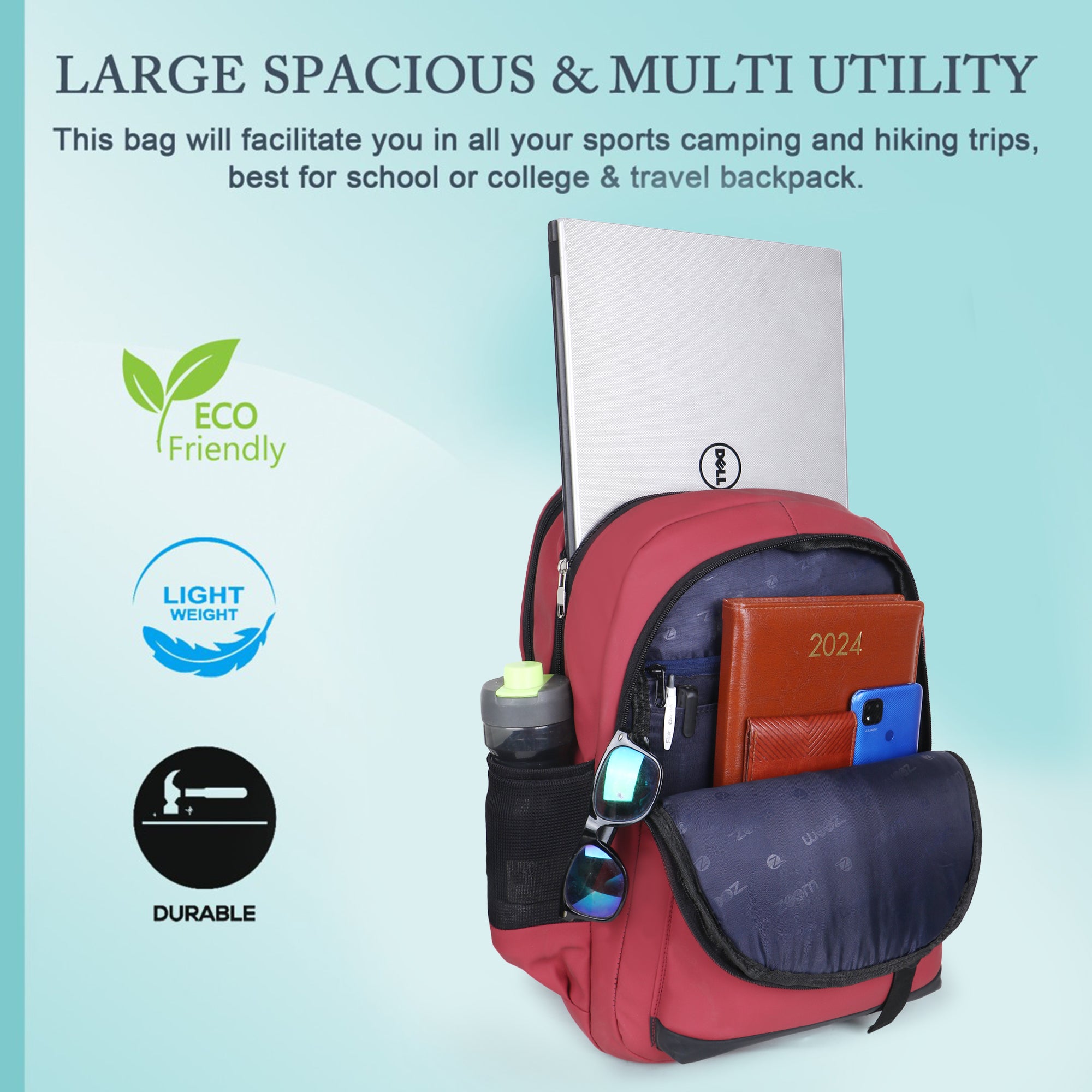 9219 School Bag - Red