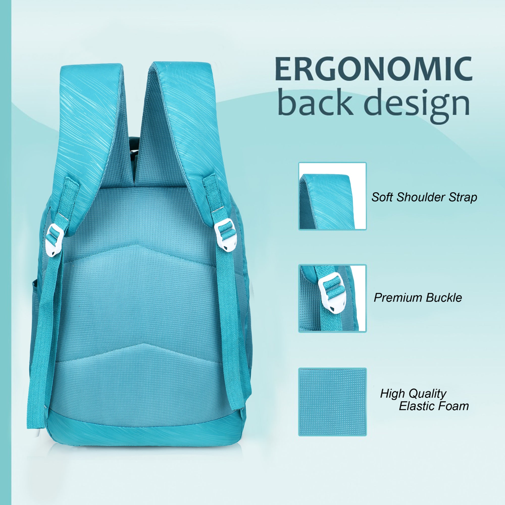 9407 School Bag - Turquoise Green