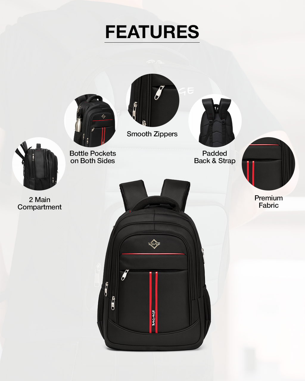 9207 LAPTOP BAG - Black