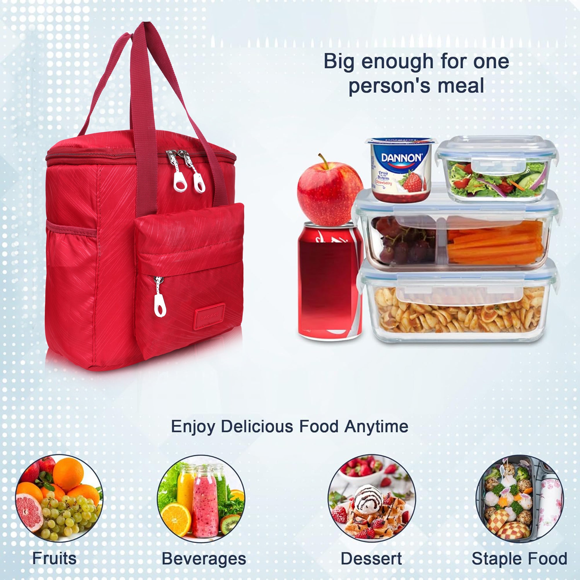 TV10 Tiffin Bag - Red